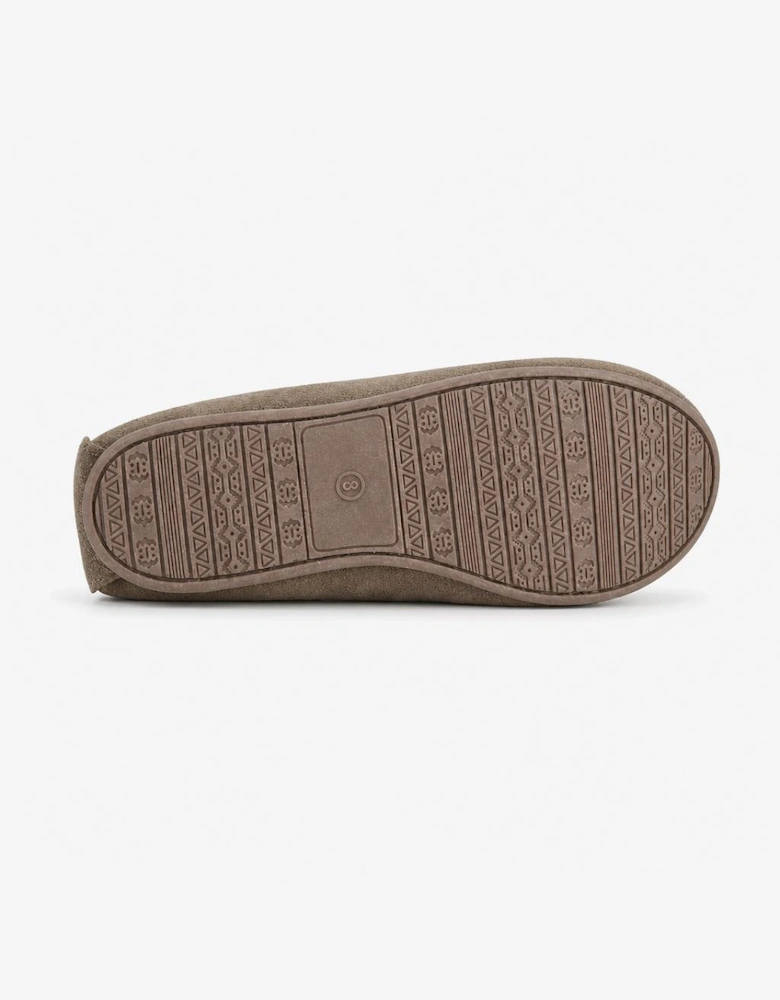 Mokkers BRUCE Mens Moccasin Slippers Taupe