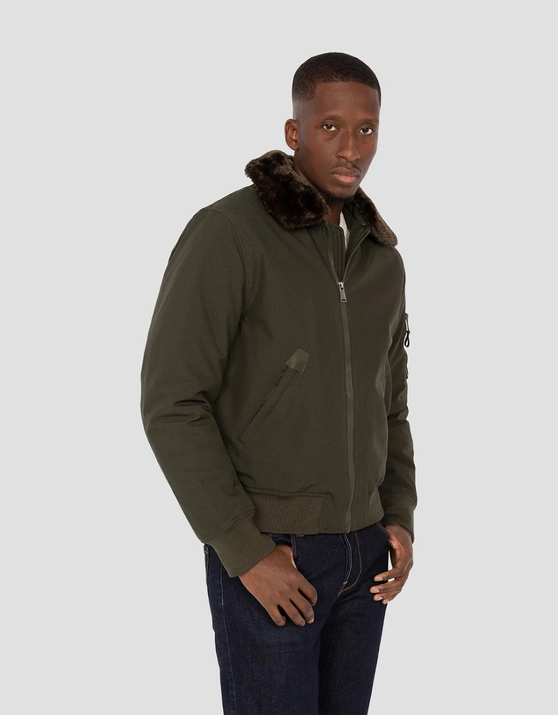 Schott Airlines Fur Collar Flight Jacket