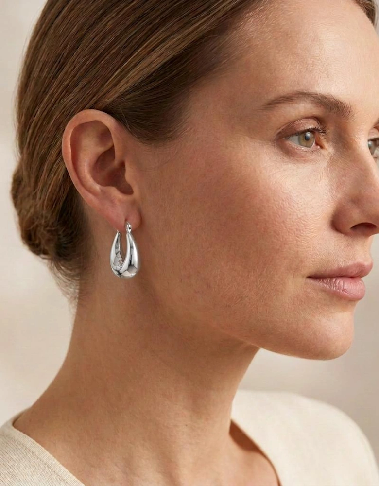 Berdine Silver Hoop Earrings