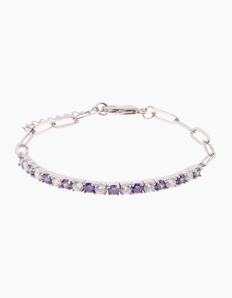 Ella Silver Tanzanite Tennis Bracelet