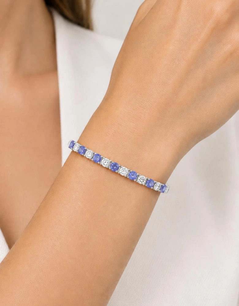 Ella Silver Tanzanite Tennis Bracelet