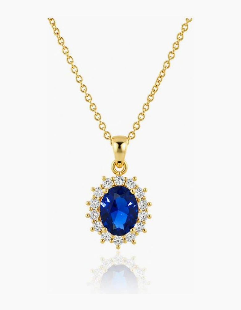 Dacia Gold Sapphire Pendant