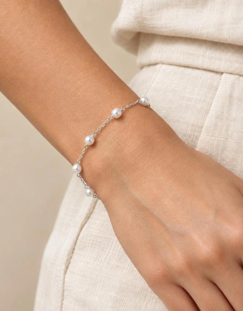 Pekoe Silver Pearl Bracelet
