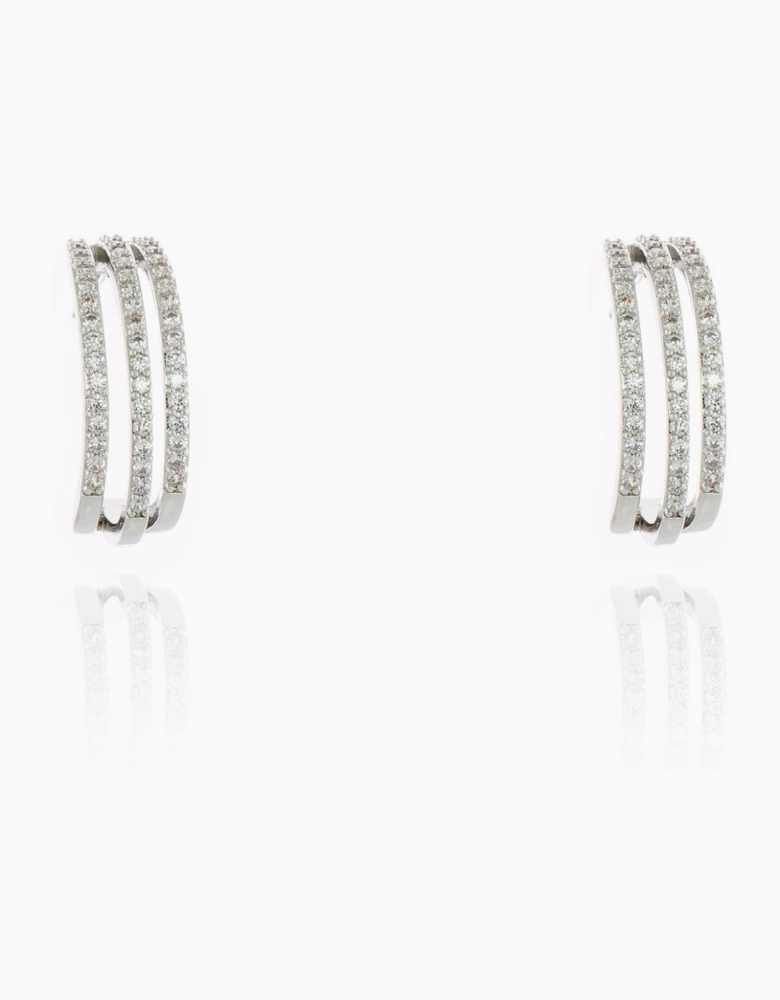 Domani Silver Hoop Earrings