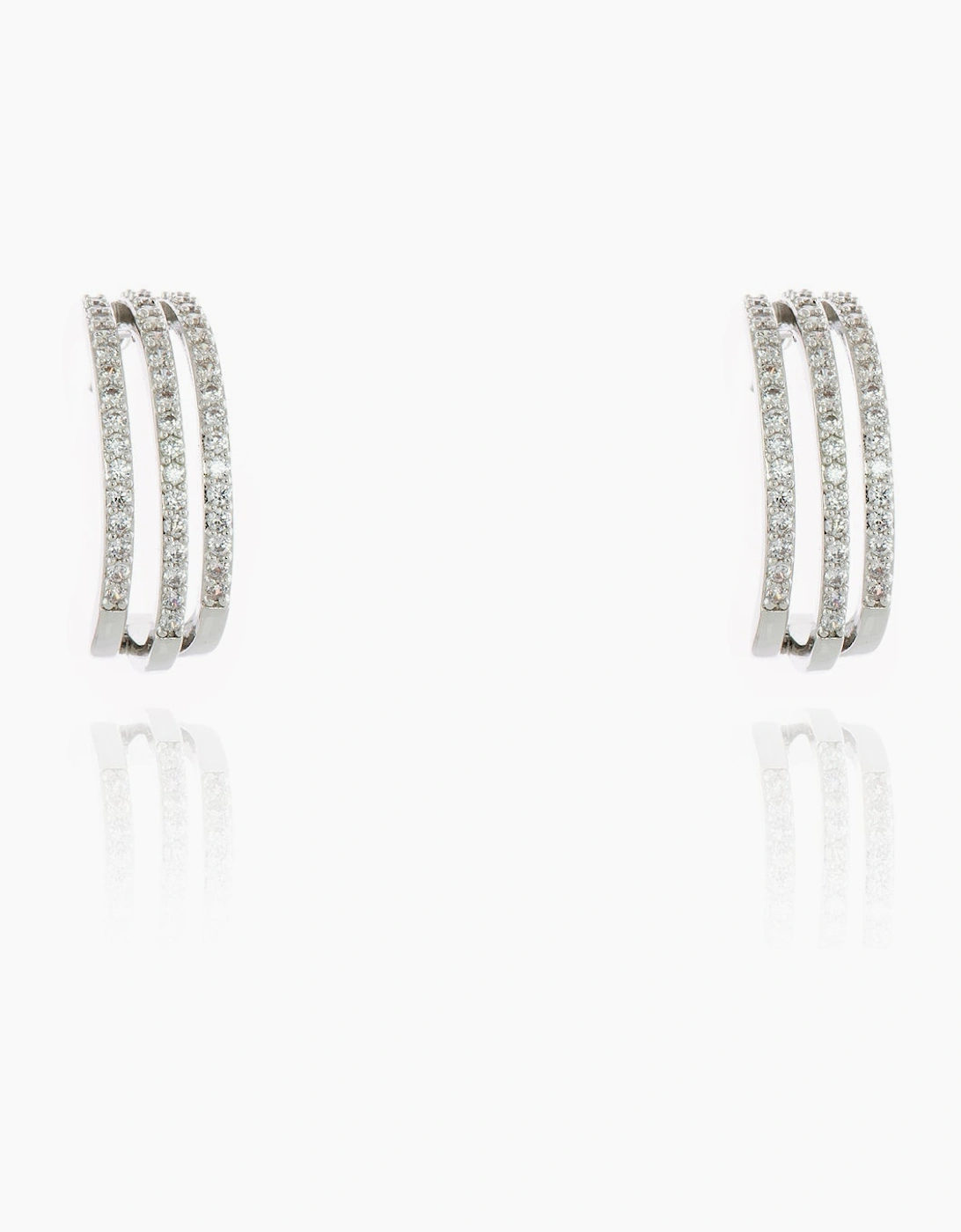 Domani Silver Hoop Earrings