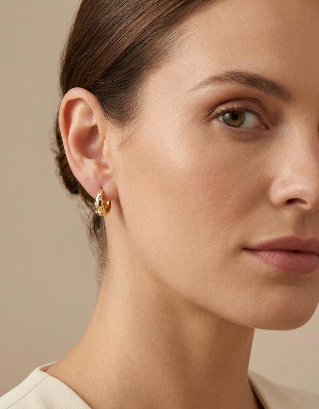 Gefen Gold Hoop Earrings