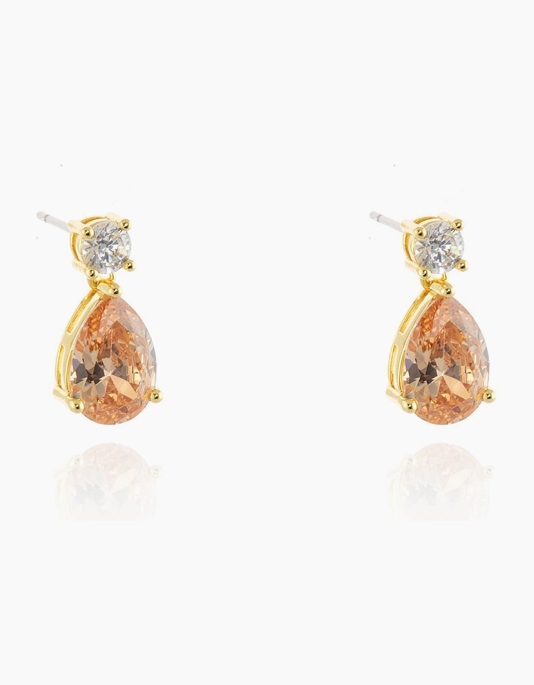Sheri Gold Champagne Drop Earrings