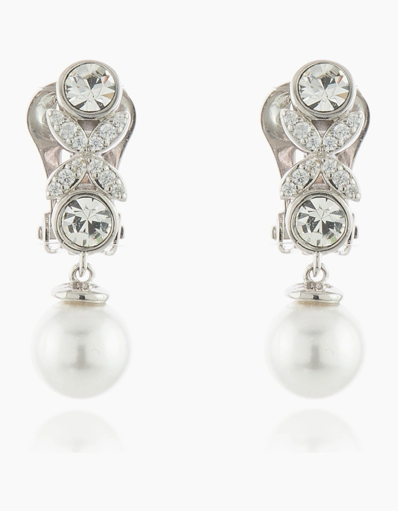 Petra Silver Clip On Earrings
