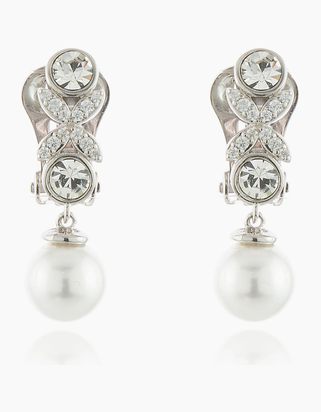 Petra Silver Clip On Earrings