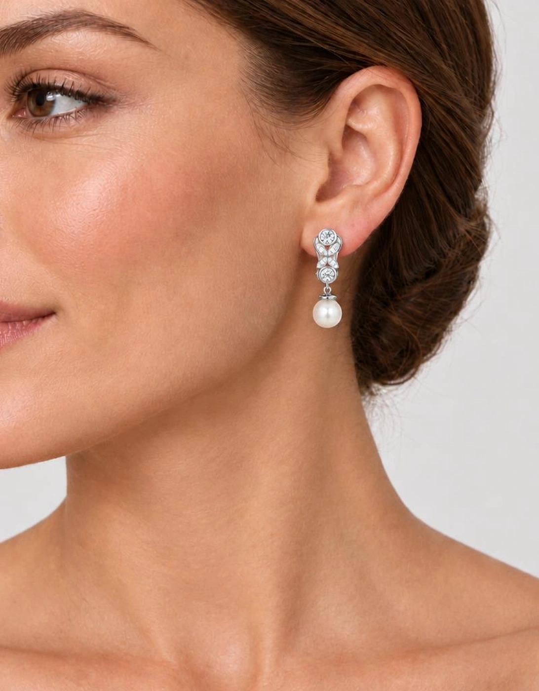 Petra Silver Clip On Earrings