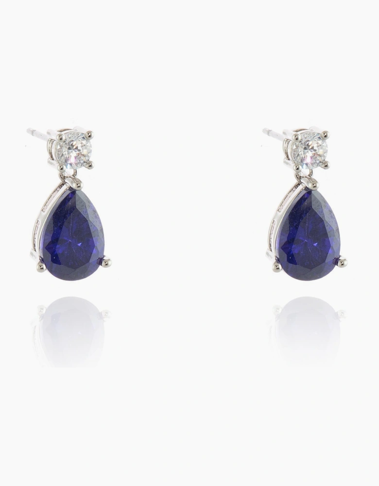 Sheri Silver Tanzanite Drop Earrings