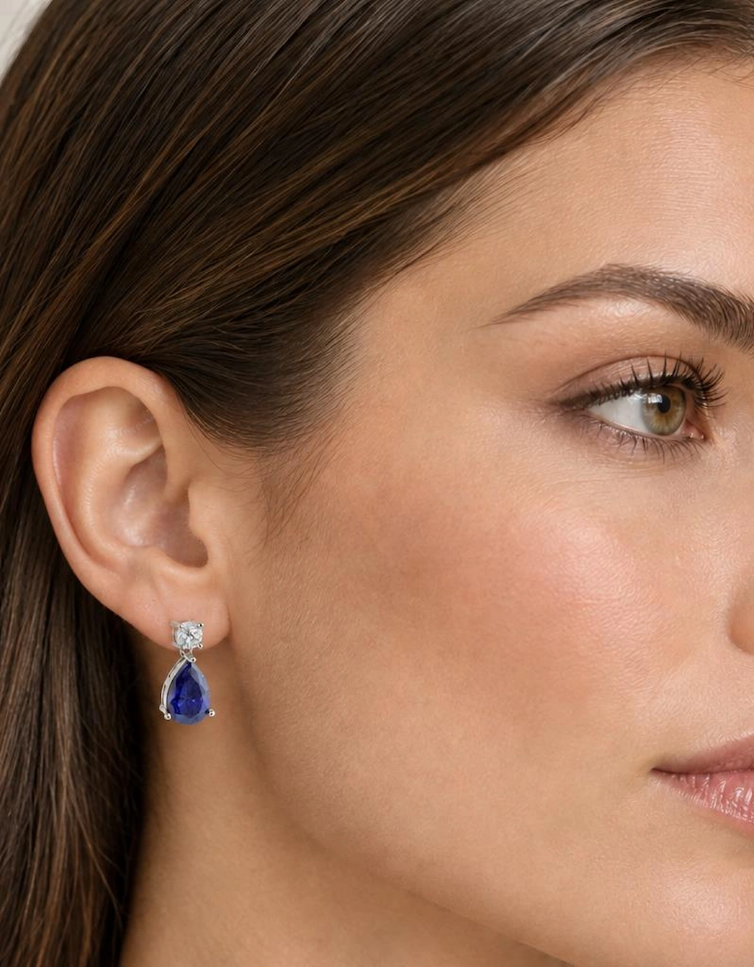 Sheri Silver Tanzanite Drop Earrings
