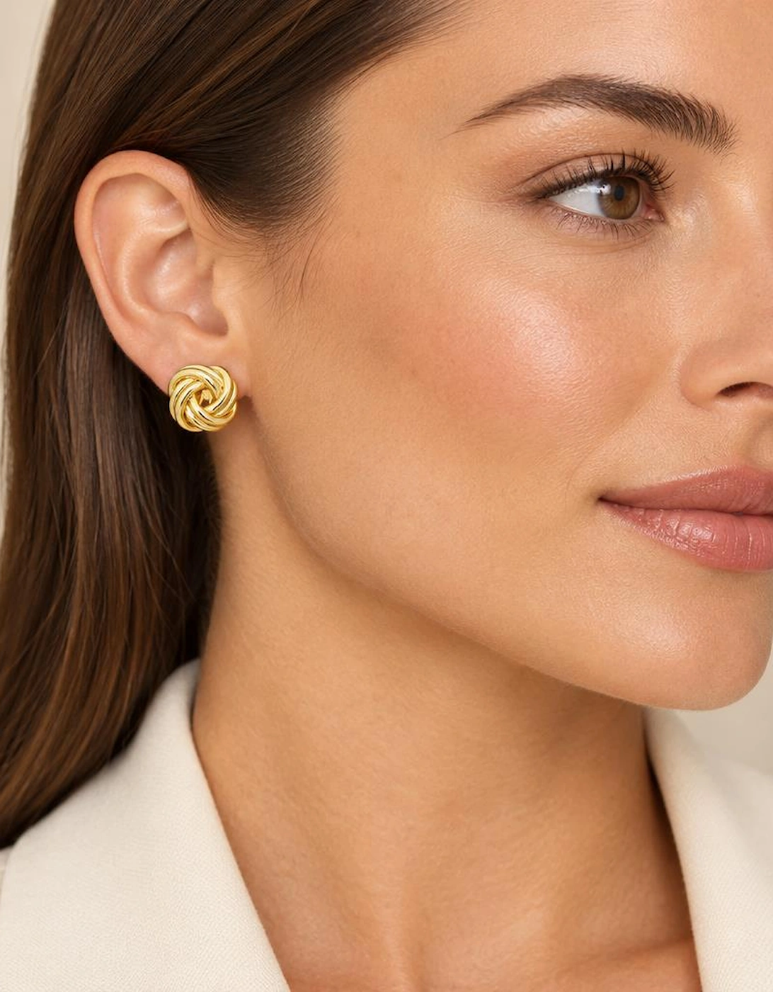 Quant Gold Clip On Earrings