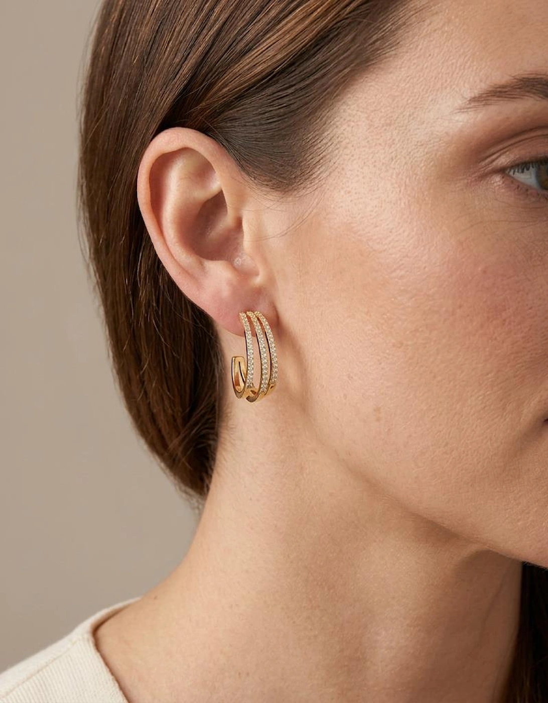 Domani  Gold Hoop Earrings