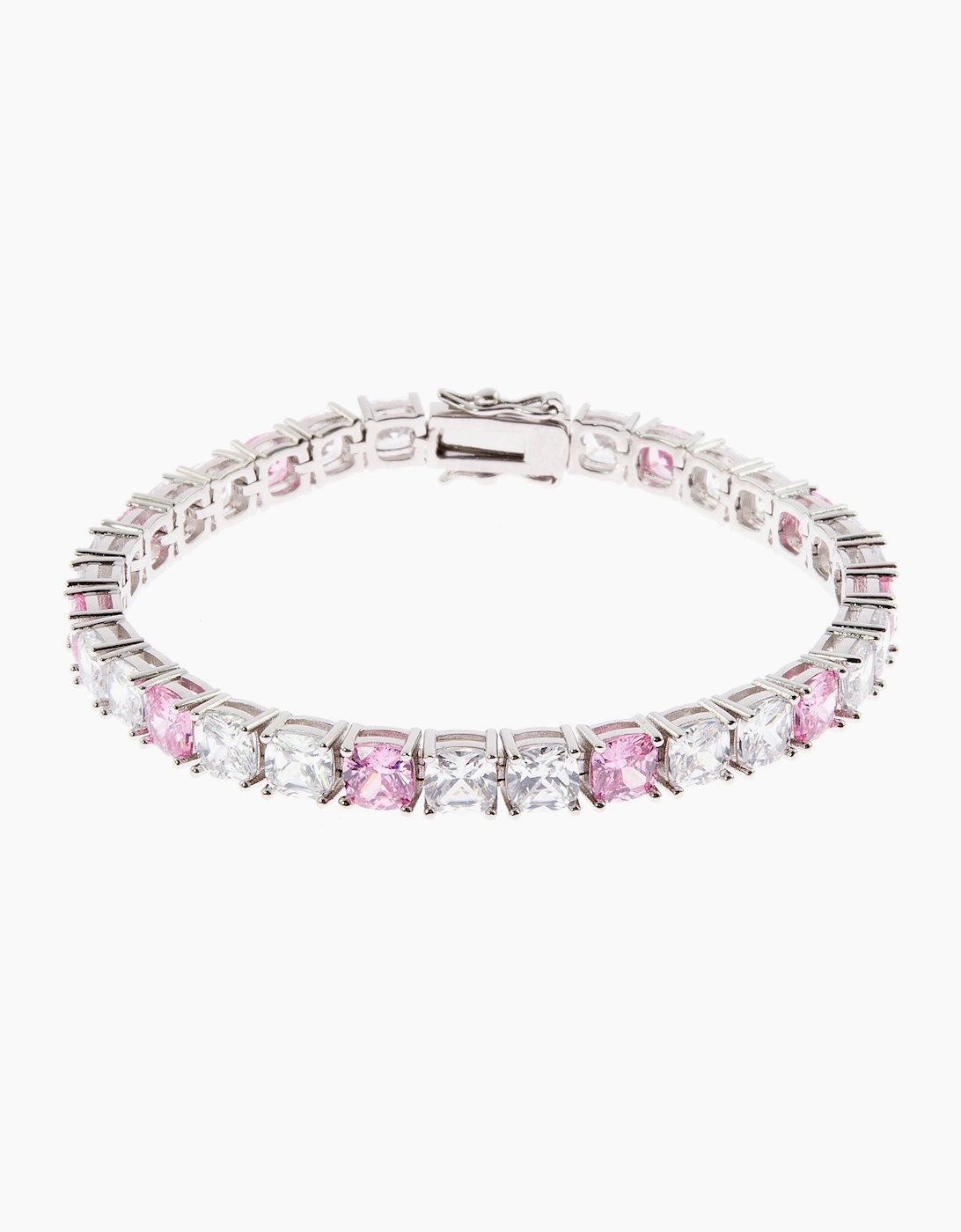 Adele Silver  Rose Tennis Bracelet