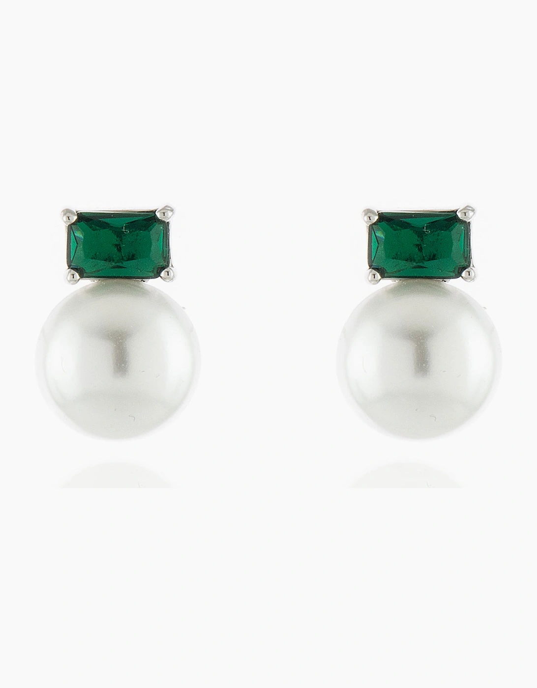 Corin Silver Emerald Clip On Earrings