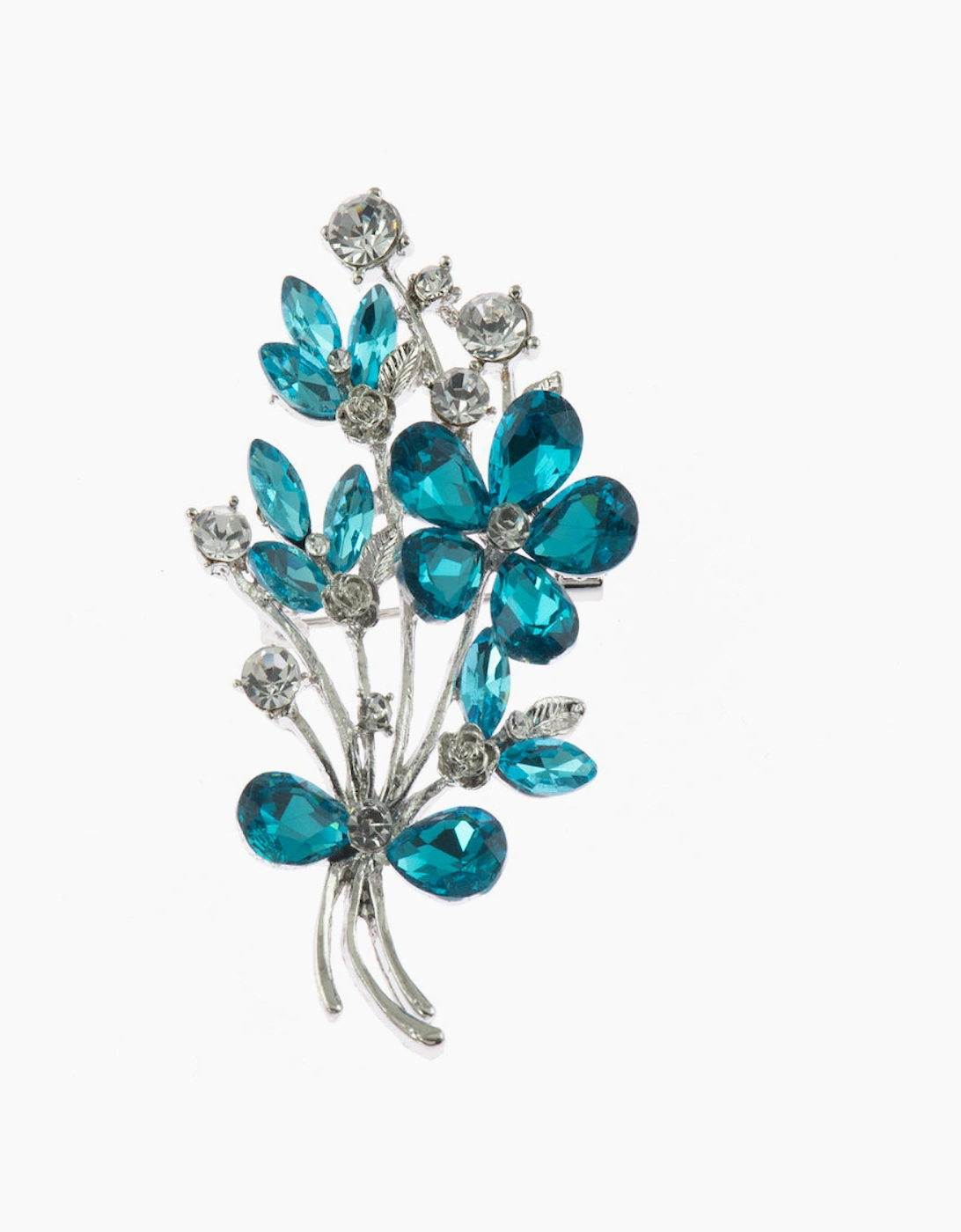 Flavia Aqua Flower brooch