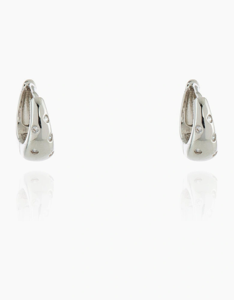 Gefen Silver Hoop Earrings