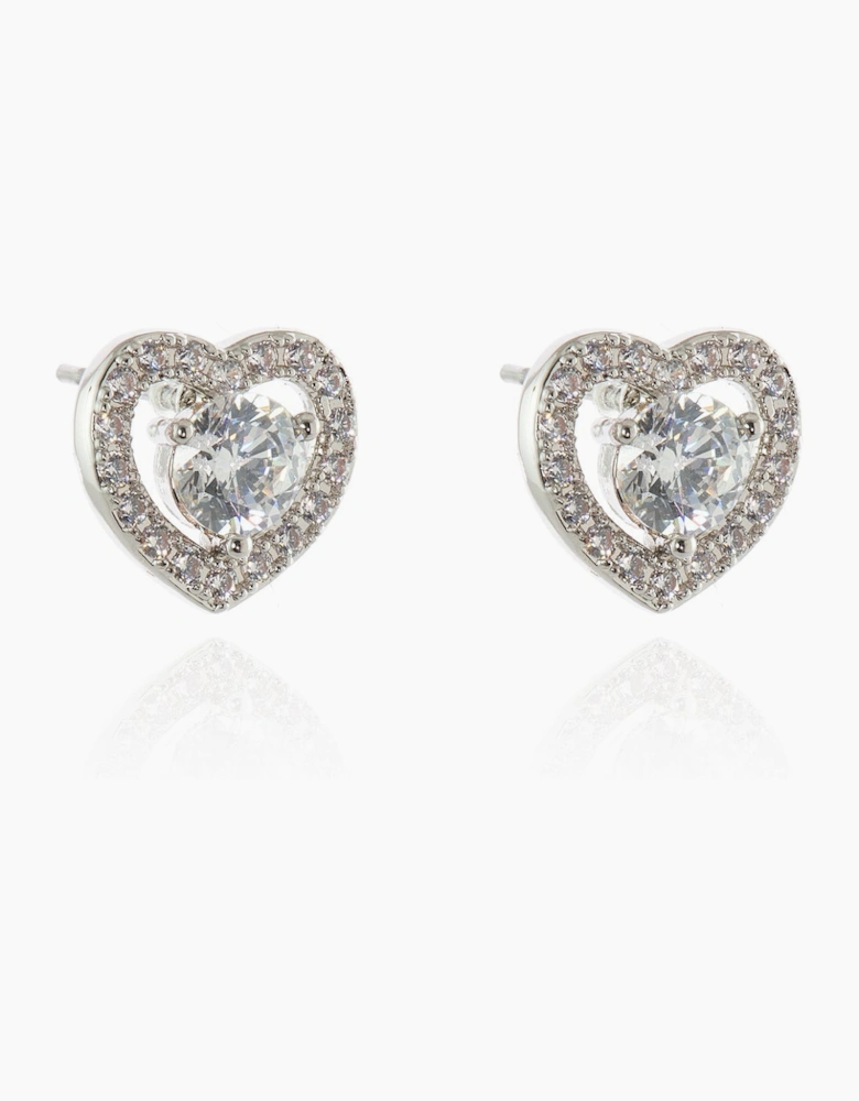 Cora Silver Heart Earrings