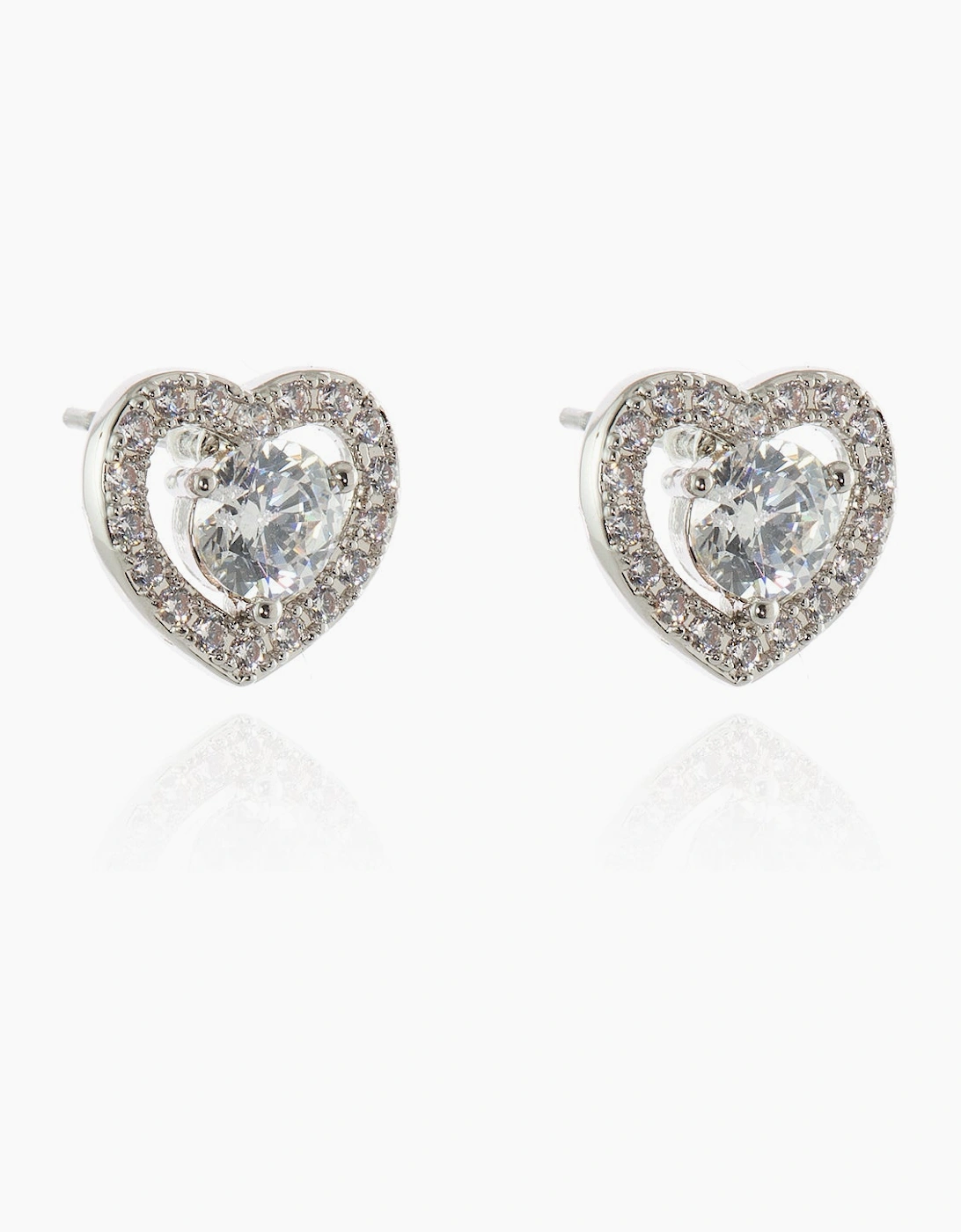 Cora Silver Heart Earrings