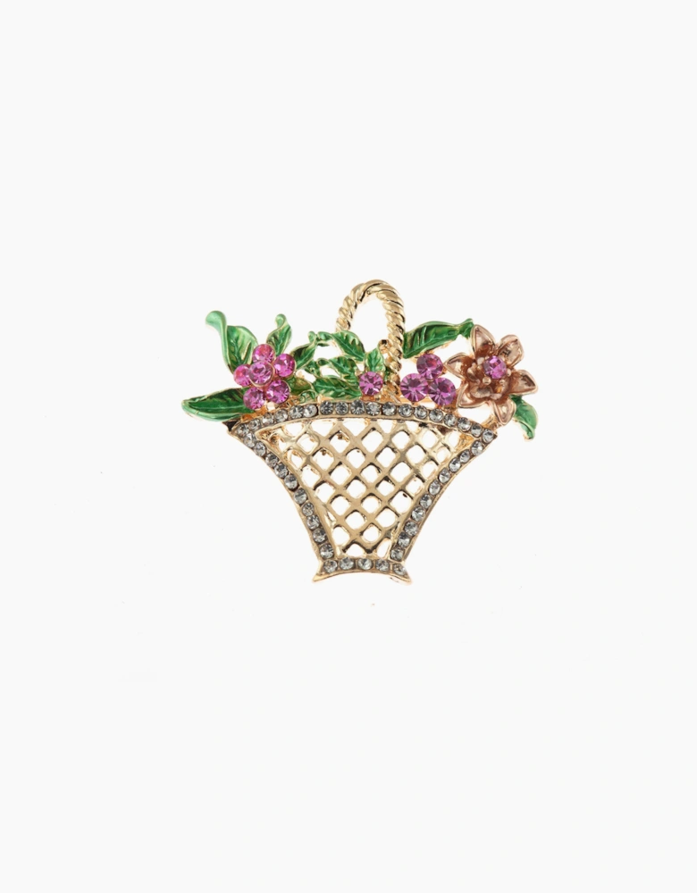 Floria Flower Basket Brooch