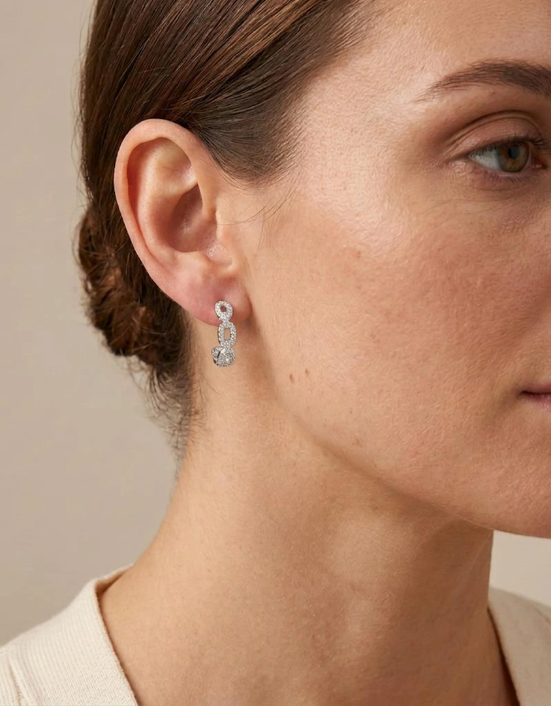 Freya  Silver Hoop Earrings
