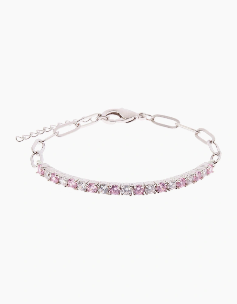 Ella Silver Rose Tennis Bracelet