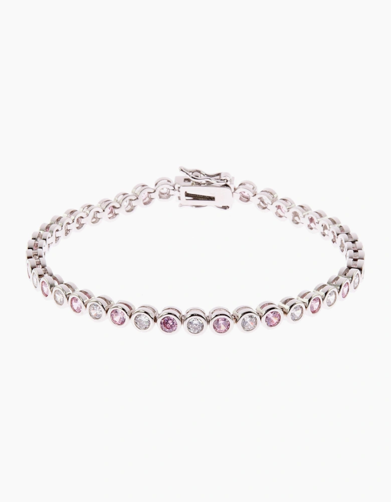 Dawn Silver Rose Tennis Bracelet