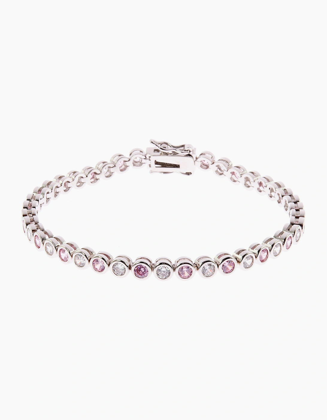 Dawn Silver Rose Tennis Bracelet