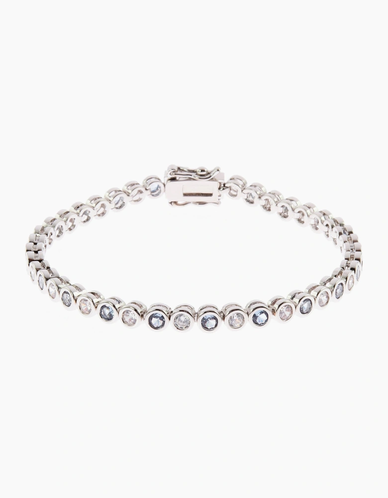 Dawn Silver Aqua Tennis Bracelet