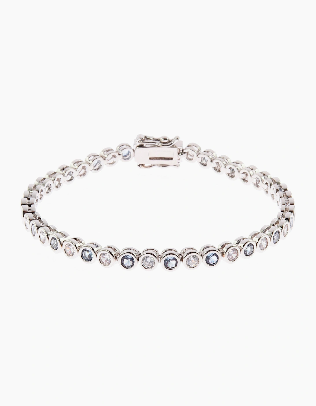 Dawn Silver Aqua Tennis Bracelet