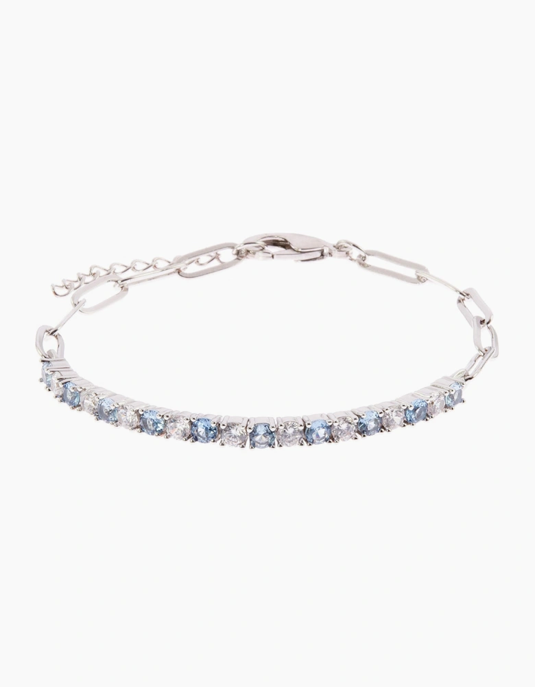 Ella Silver Aqua Tennis Bracelet