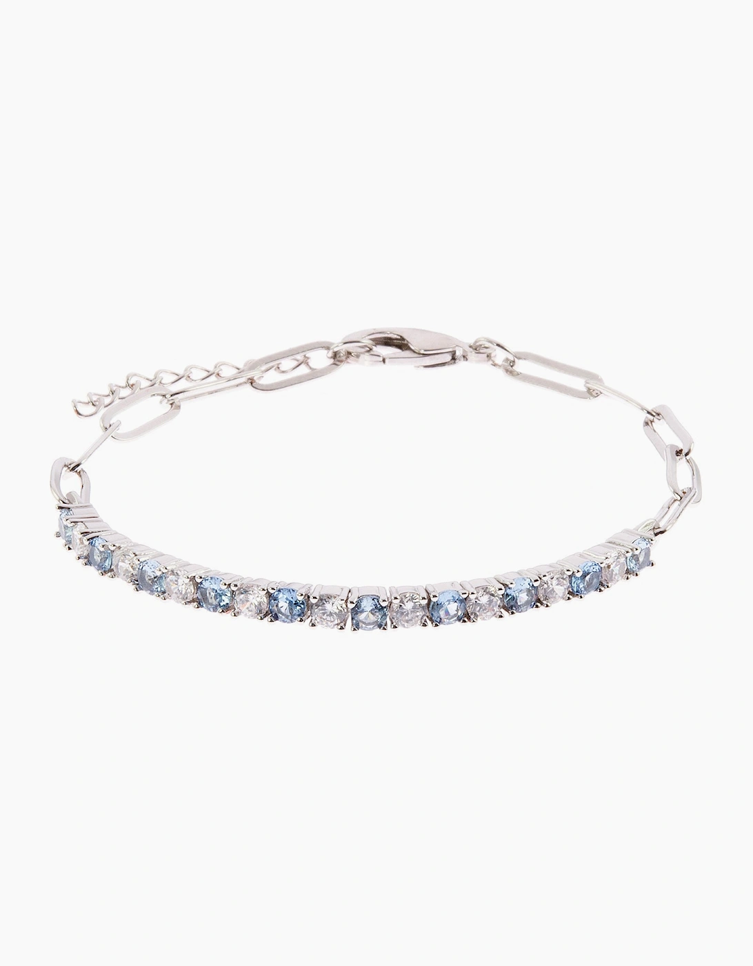 Ella Silver Aqua Tennis Bracelet