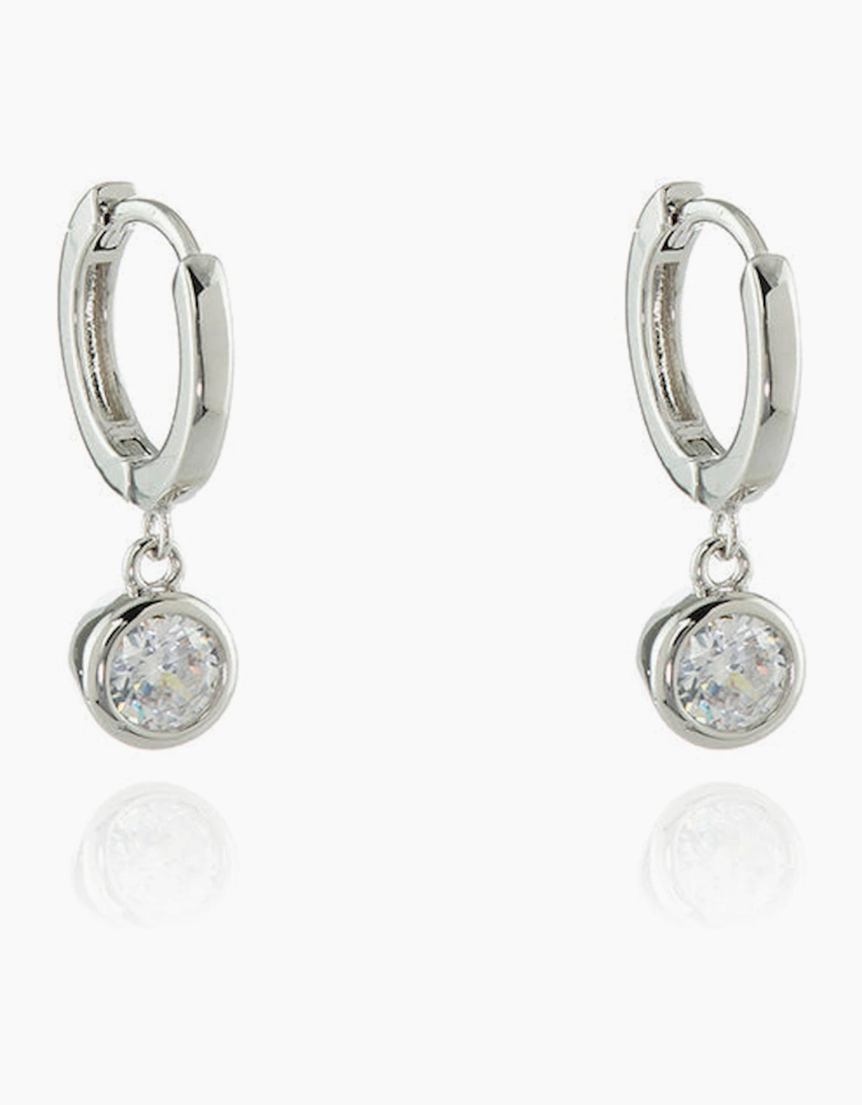 Renate Silver Huggie Earrings