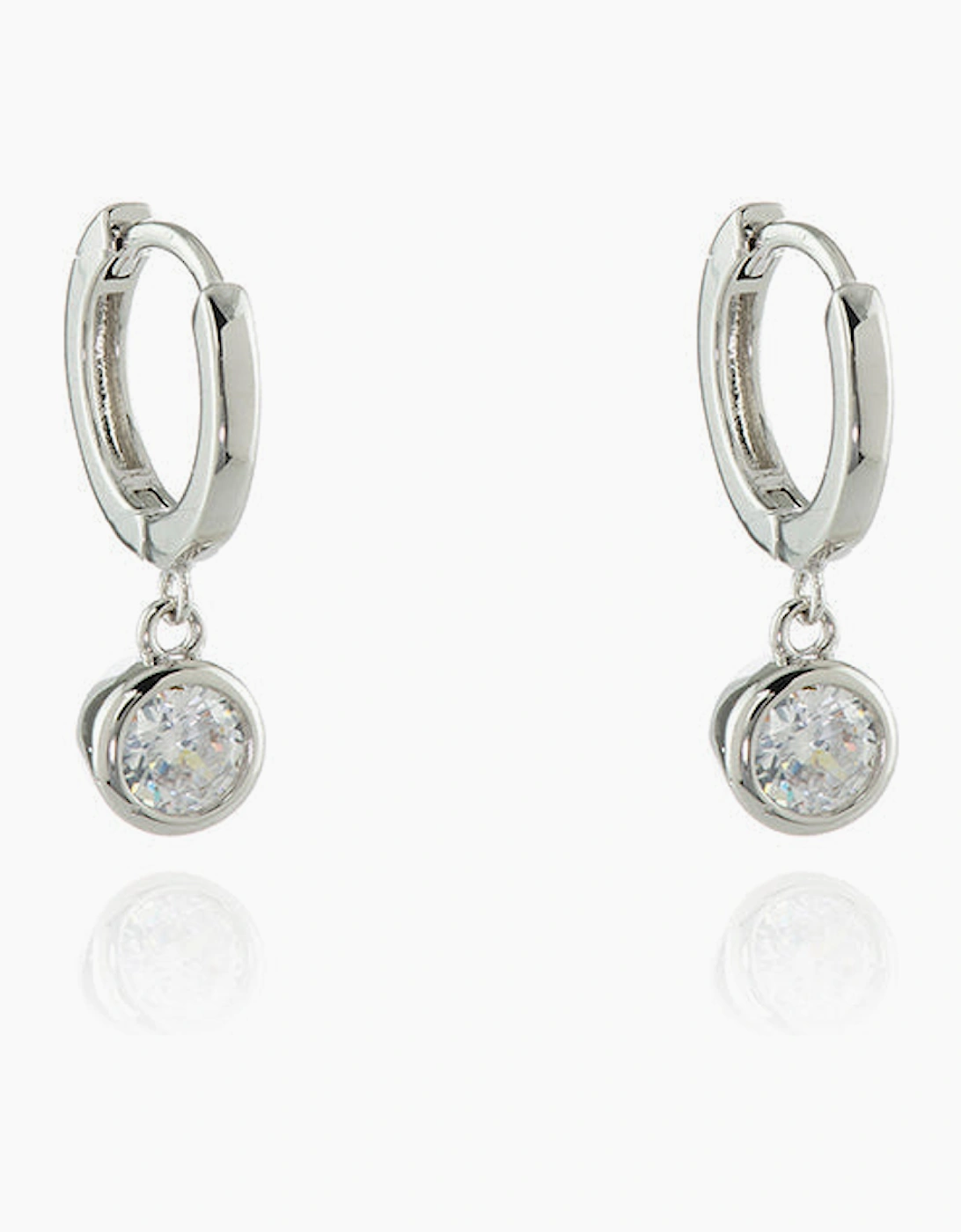 Renate Silver Huggie Earrings