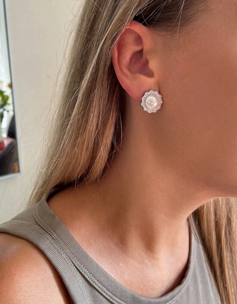 Jasmin Pearl Silver Earrings