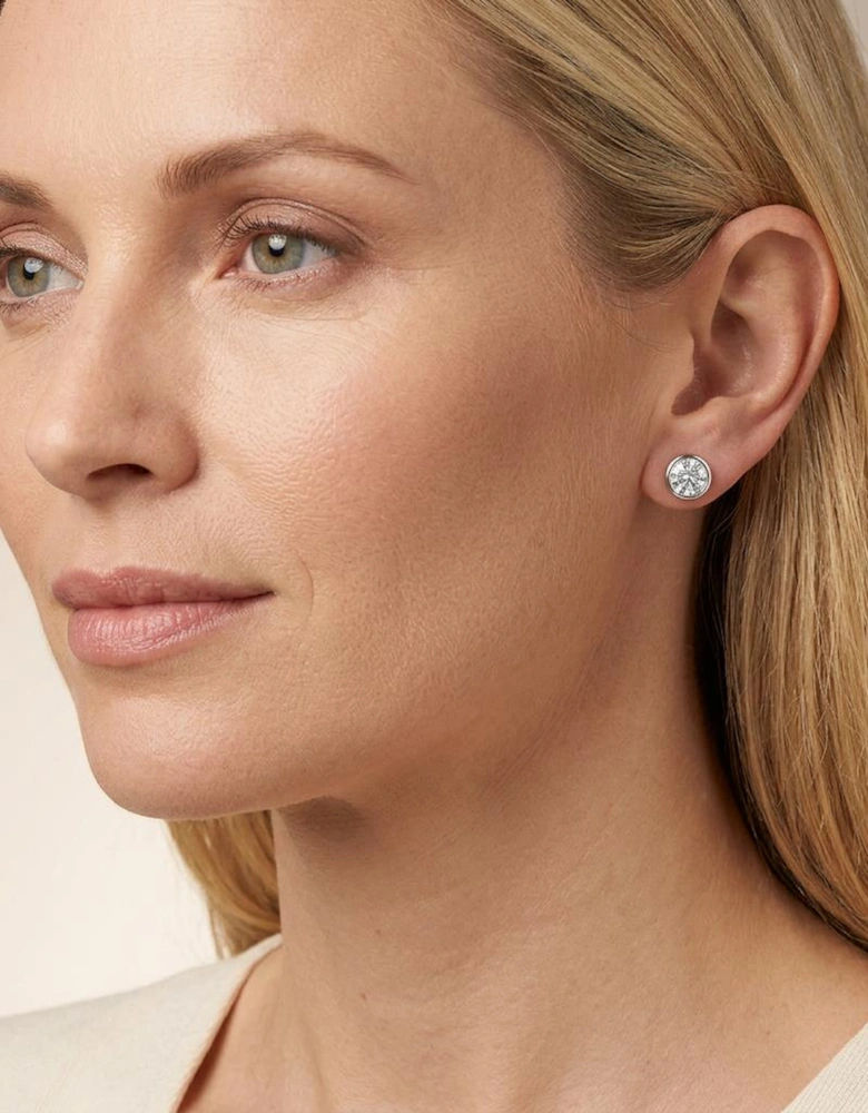 Hatsu 8mm Silver Earrings