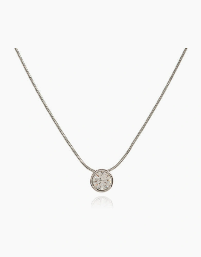 Solitaire Silver Pendant
