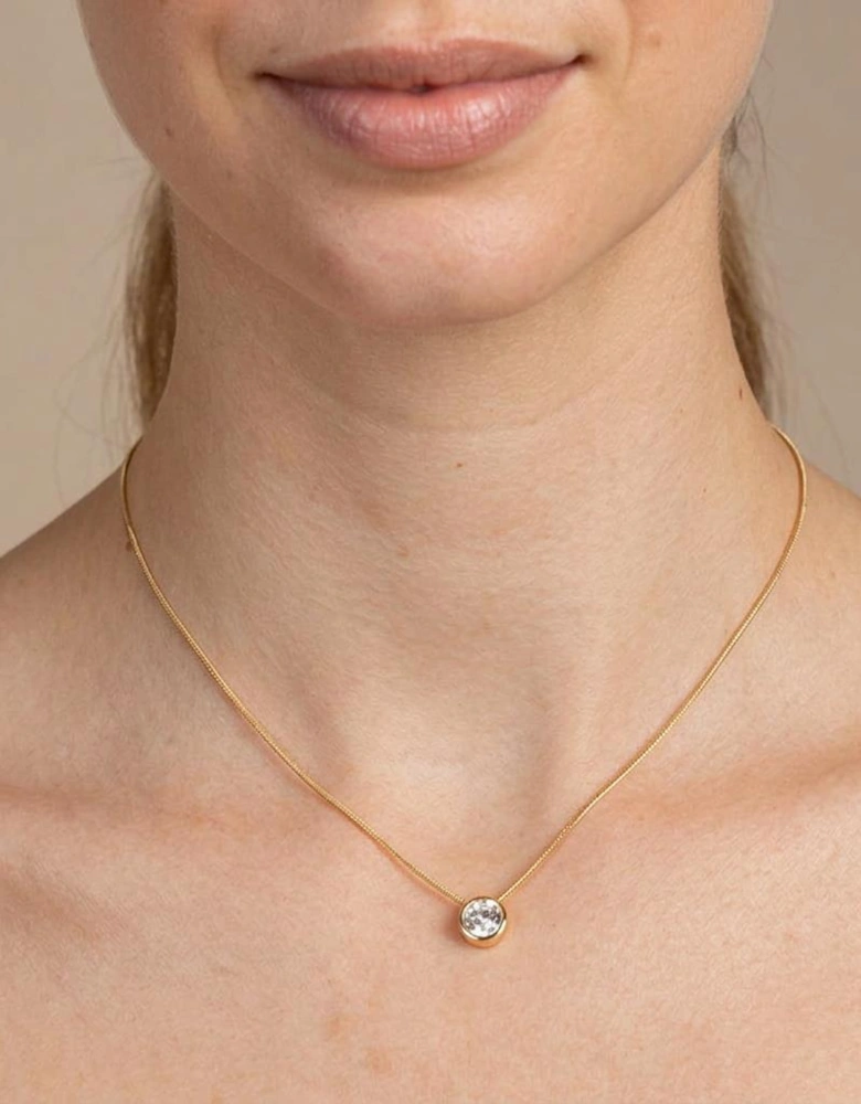 Solitaire Gold Pendant
