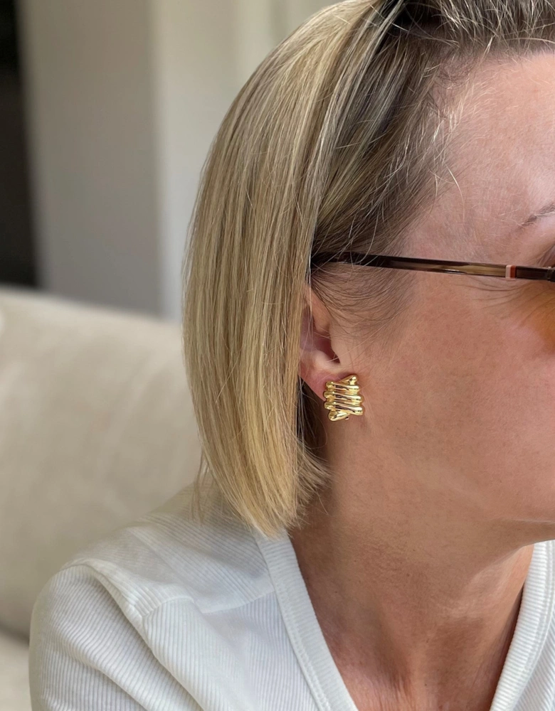 Safara Gold Clip On Earrings