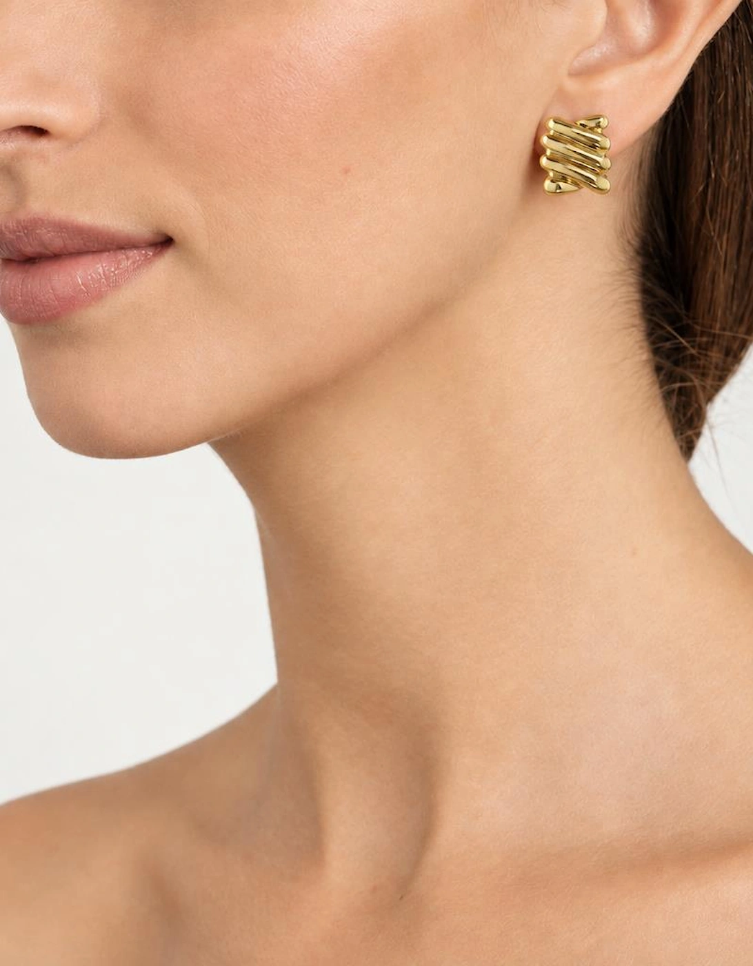 Safara Gold Clip On Earrings