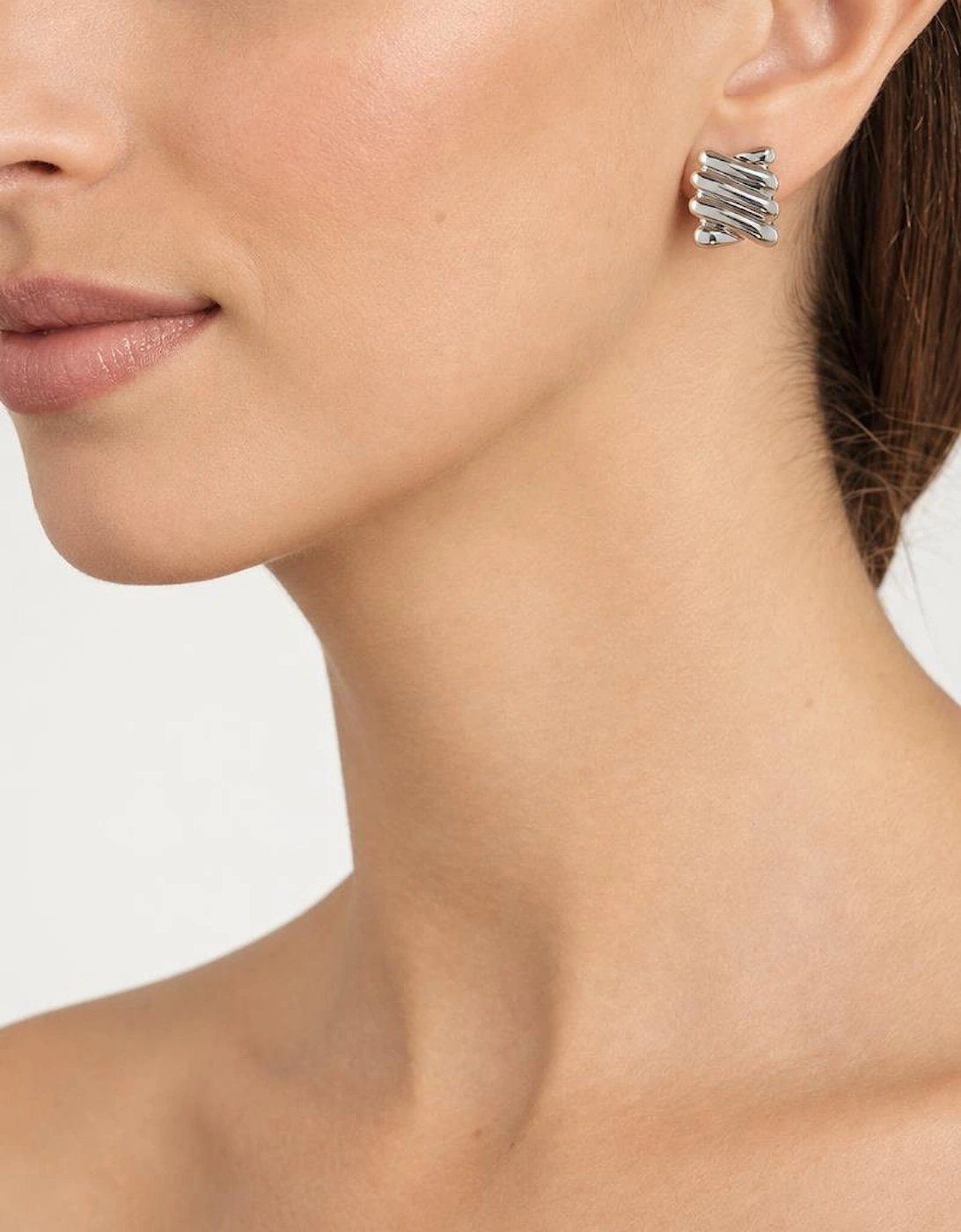 Safara Silver Clip On Earrings
