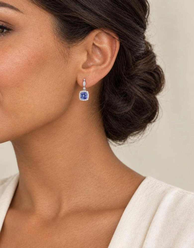 Tanis Silver Tanzanite Earrings