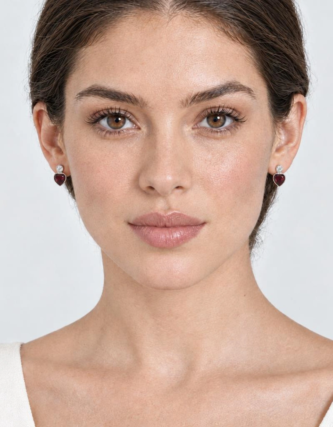 Posy Simple Silver Siam Earrings
