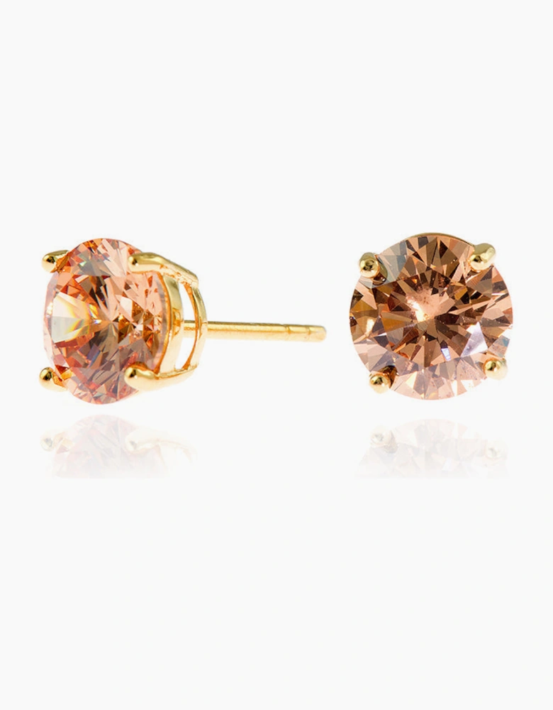 Lana 8mm Champagne Earrings