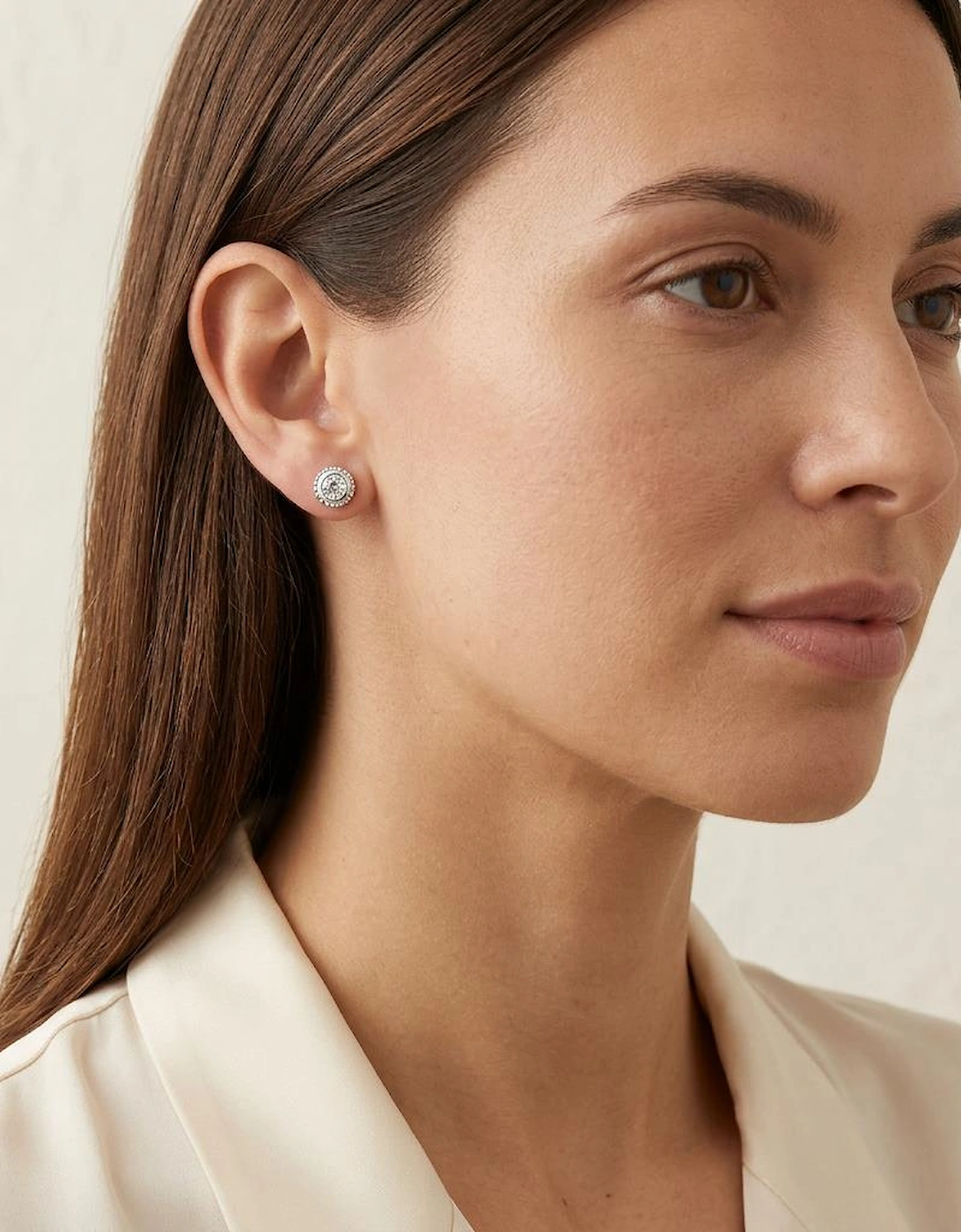 Bree Solitaire Silver Earrings