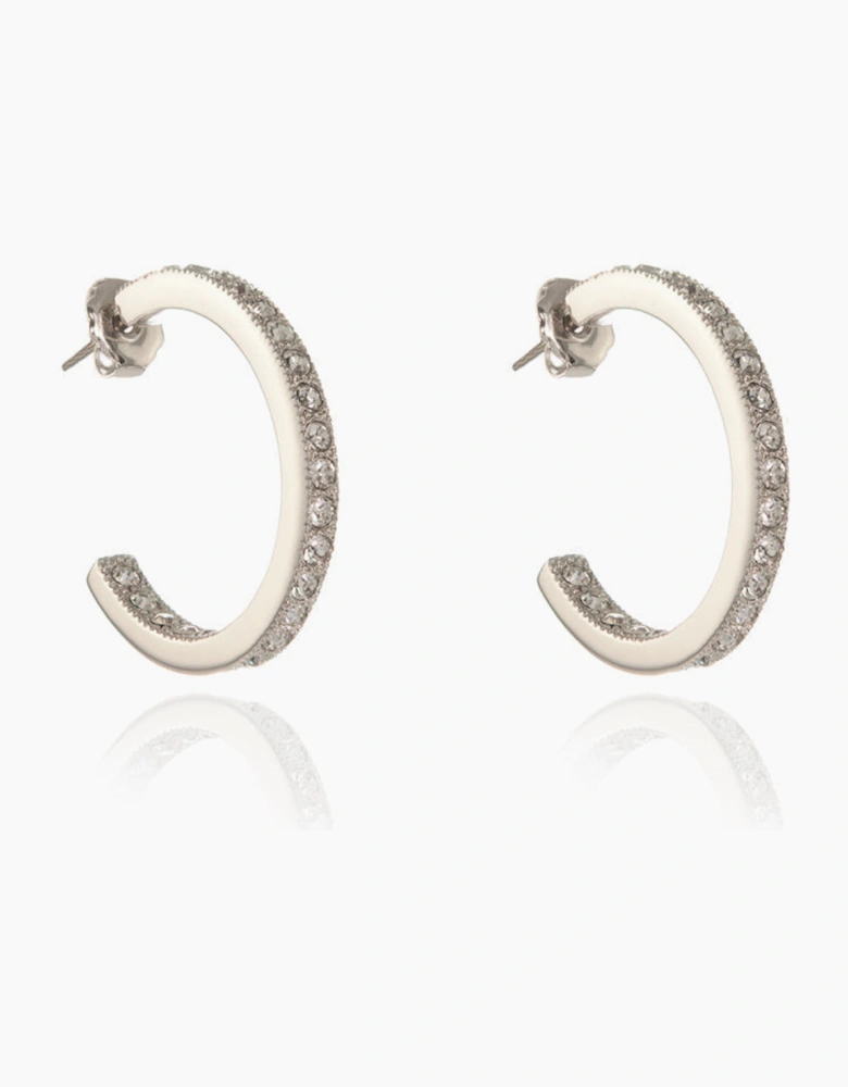 Saga Large Silver Hoop Earrings