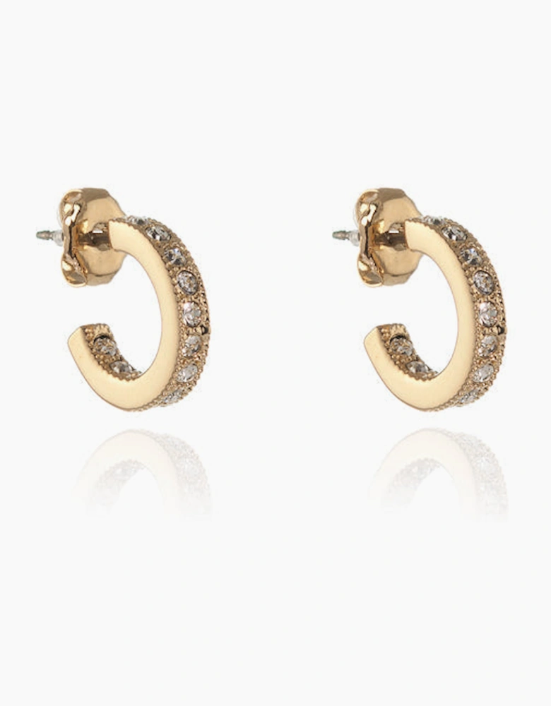 Saga 12mm Gold Hoop Earrings