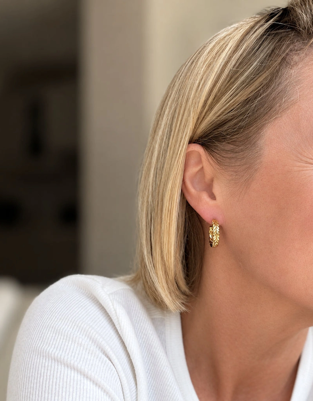 Oletta Gold Hoop Earrings