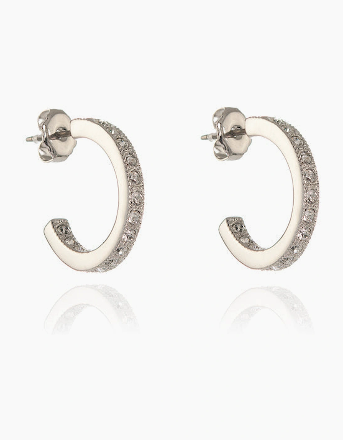 Saga 18mm Silver Hoop Earrings